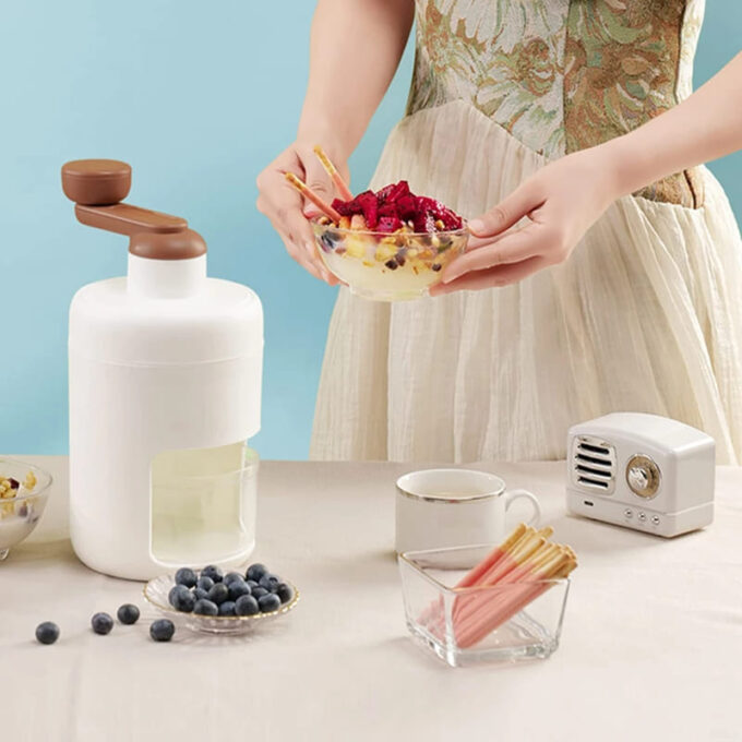 Triturador de hielo manual rallador para raspados