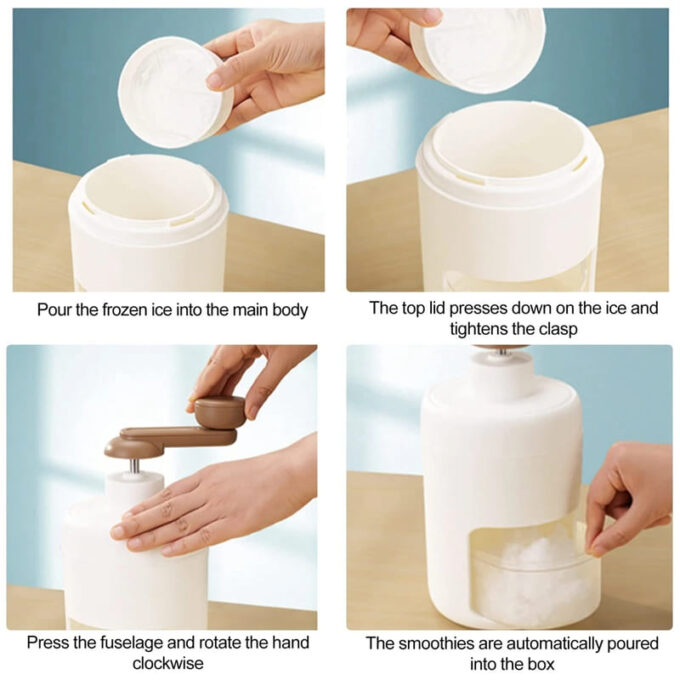 Triturador de hielo manual rallador para raspados
