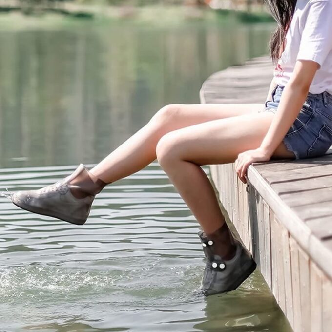 Cubre zapatos botas Anti lluvia impermeable silicona