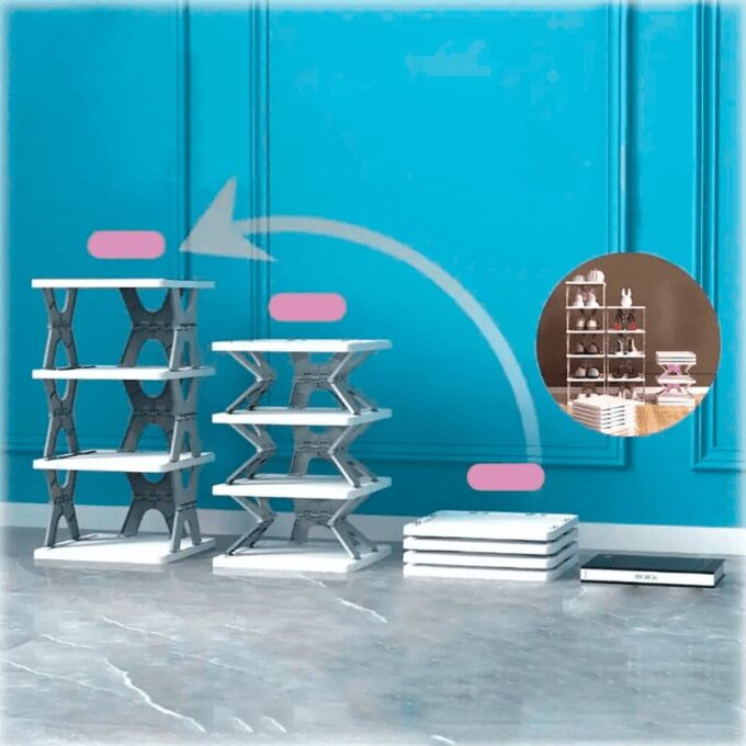 Zapatero multicapas organizador plegable para zapatos 3 niveles