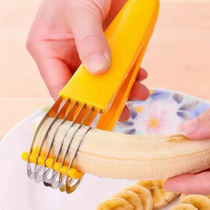 (1)Rebanador de banano en acero inoxidable