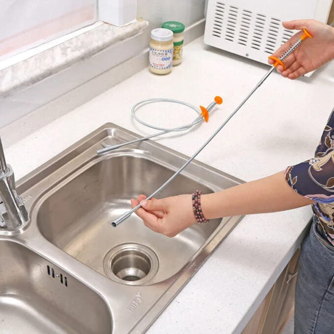 Sonda de drenaje 90CM para sifones tuberia y alcantarillado extractor de plomeria FK23D-296