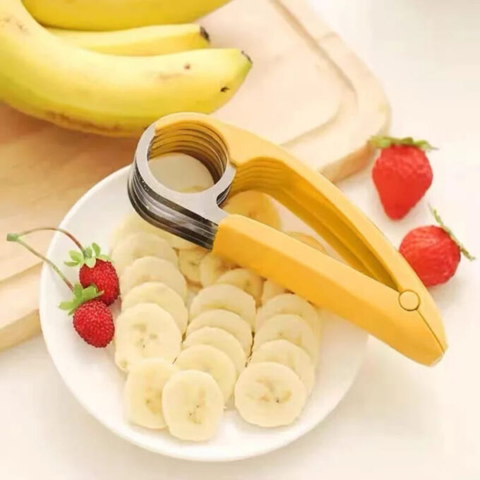 (1)Rebanador de banano en acero inoxidable