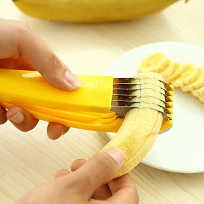 (1)Rebanador de banano en acero inoxidable