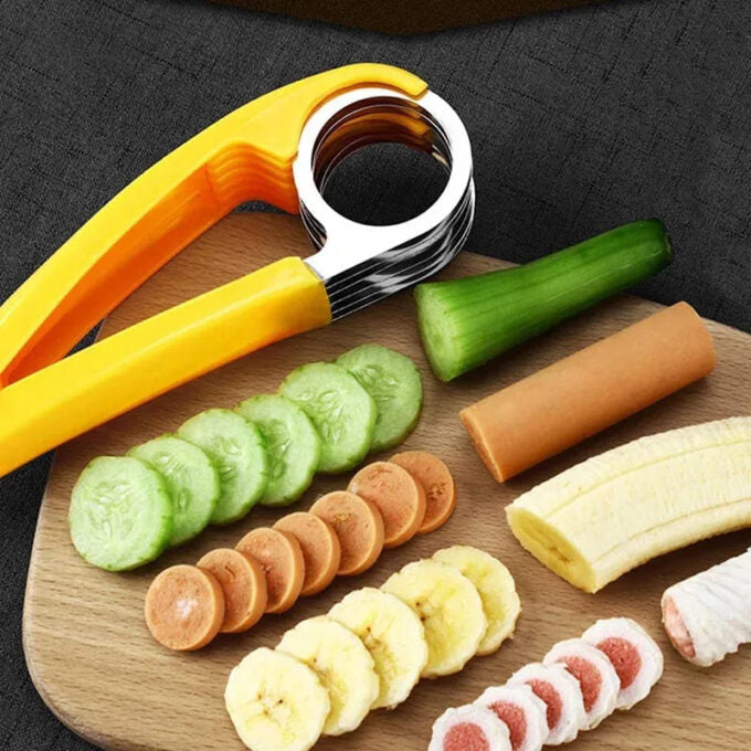 (1)Rebanador de banano en acero inoxidable