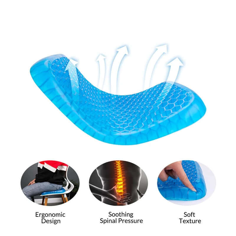 Cojín Ortopédico De Silicona Gel Relajante Asiento Terapia