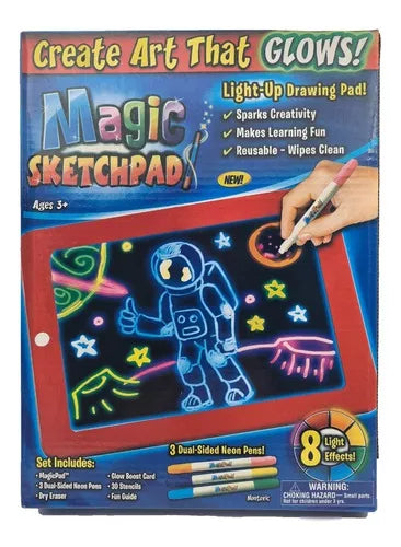 Tablero De Dibujo Con Luz Led Mágico Magic Pad