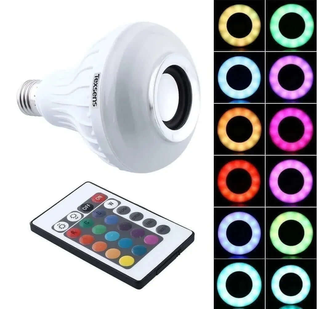 Bombillo Parlante Blutooth Led Multicolor + Control Remoto