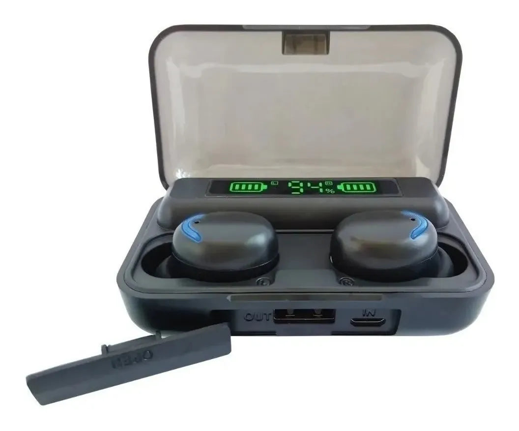 Audífonos in-ear inalámbricos F9 negro