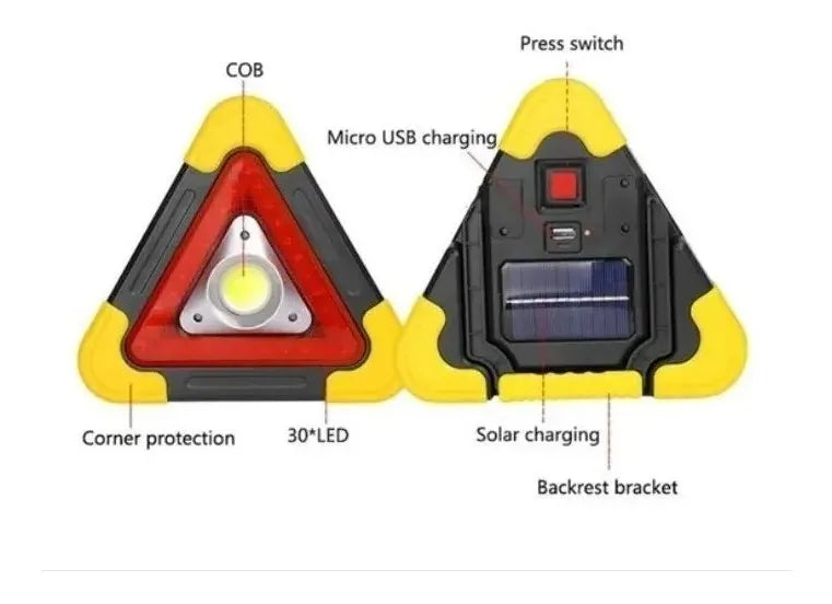 Luz De Trabajo Multifunción Linterna Señalizador 3 Focos