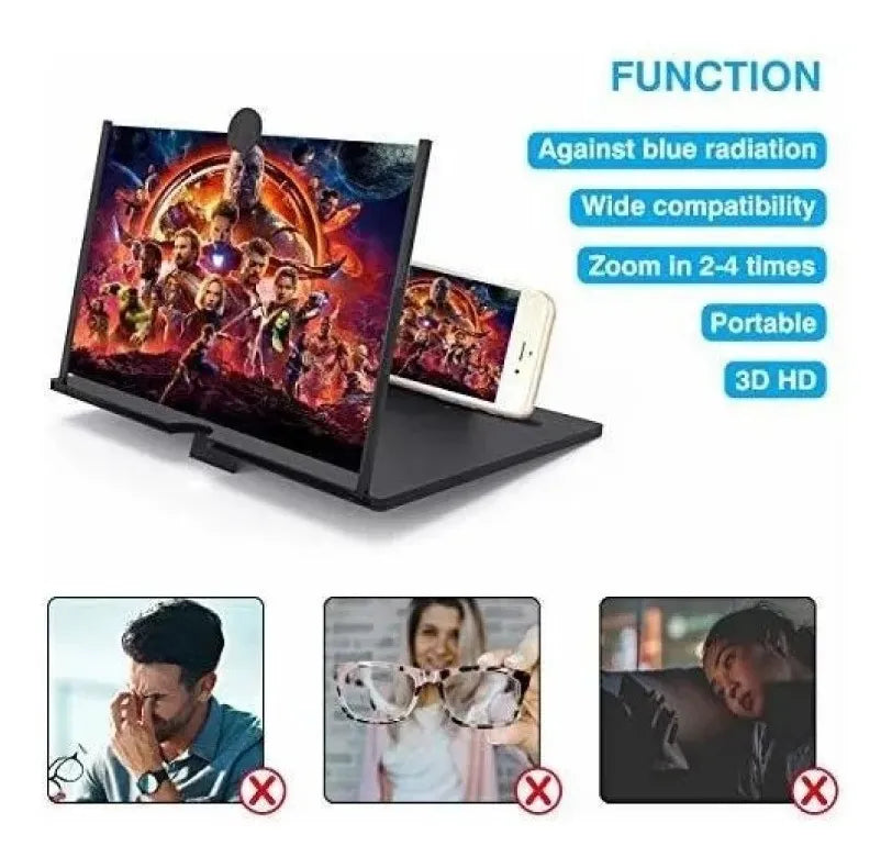 Pantalla Lupa Amplificadora Para Celular Curvo 10 Pulgadas
