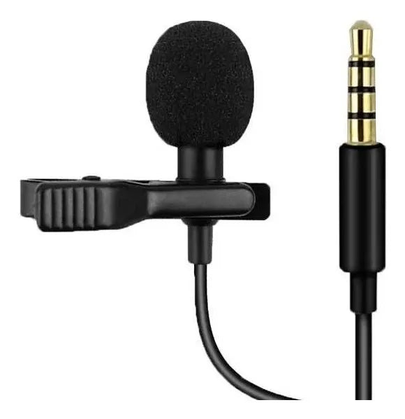 Micrófono De Solapa Para Celular + Adaptador Para Pc 3.5 Mm.