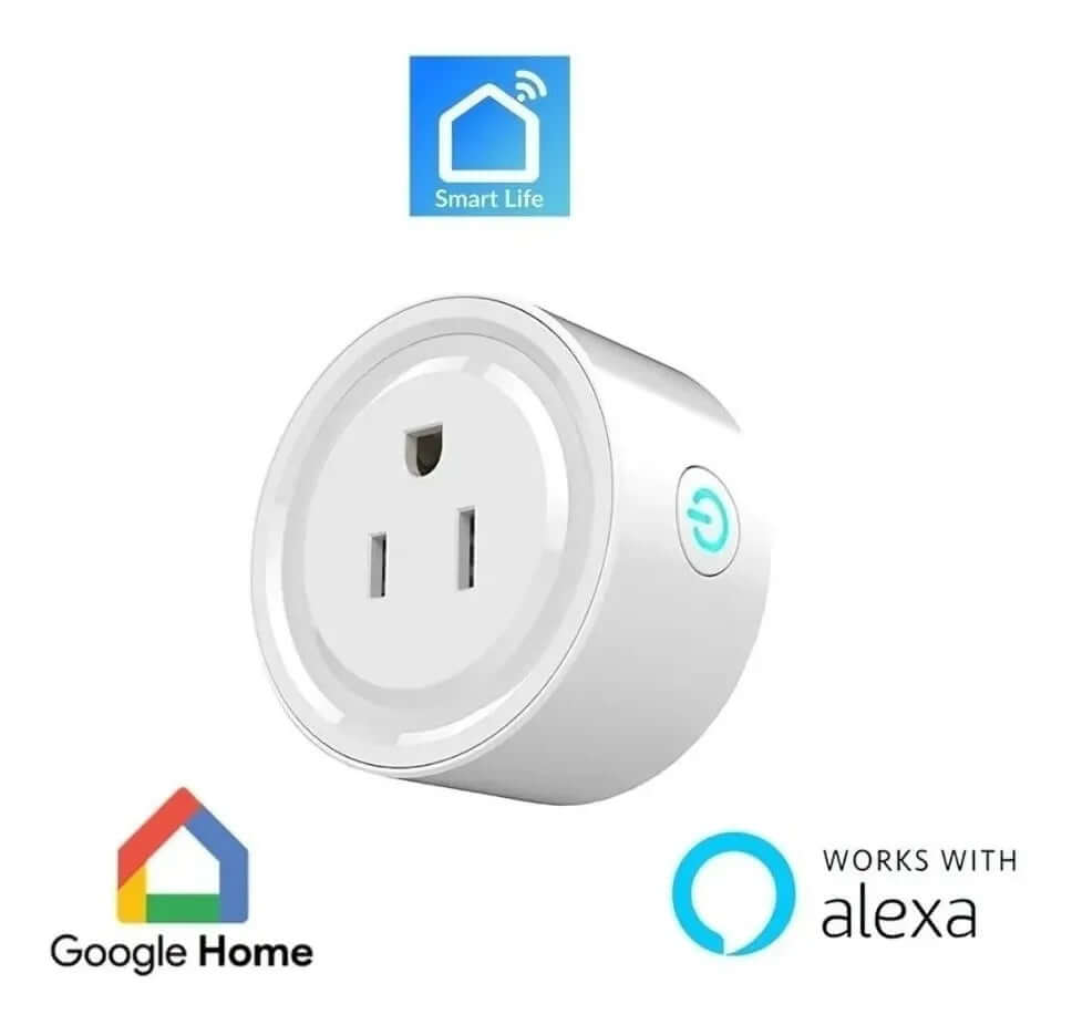 Enchufe Inteligente Toma Wifi Smart Echo Alexa Google Y Siri Color Blanco
