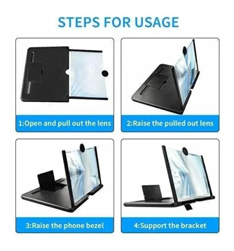 Pantalla Lupa Amplificadora Para Celular Curvo 10 Pulgadas