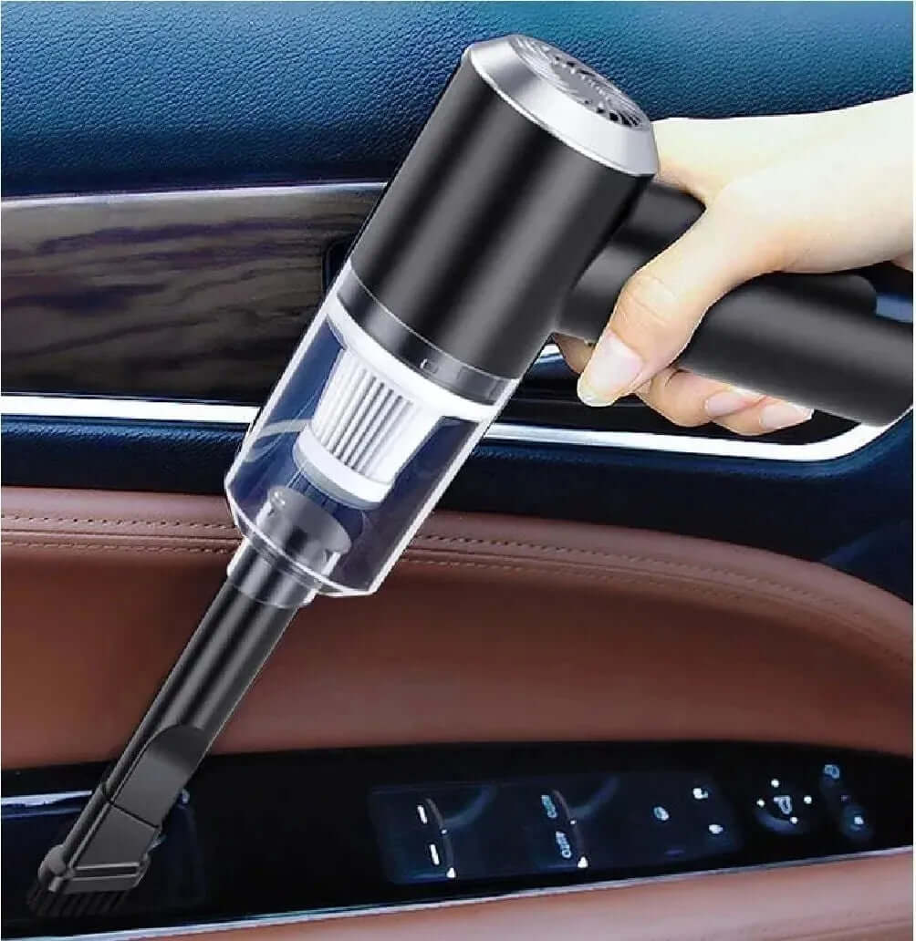 (1)Aspiradora portátil de mano para coche, aspirador inalámbrico de doble propósito, succión fuerte, Mini