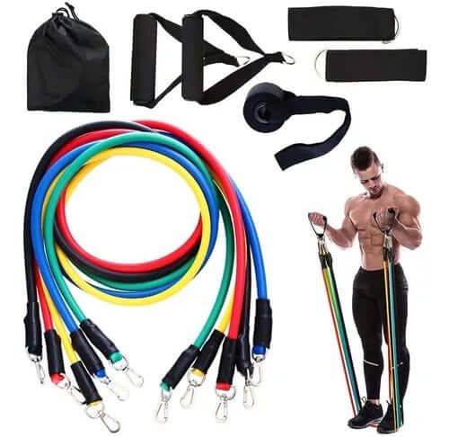 Kit Bandas Elásticas Tubulares Set 11 Piezas Juego Anclaje