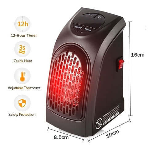 Calentador Ambiente Portáti Handy Heater Calefacción Control