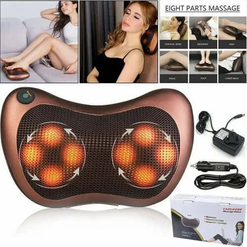 Coj n Masajeador Vibrador Espalda Lumbar Pies Cuello