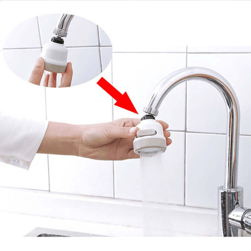Grifo Ahorrador Purificador Agua 3 Modos Gira 360° Cromado