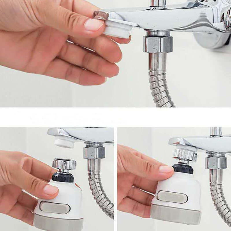 Grifo Ahorrador Purificador Agua 3 Modos Gira 360° Cromado