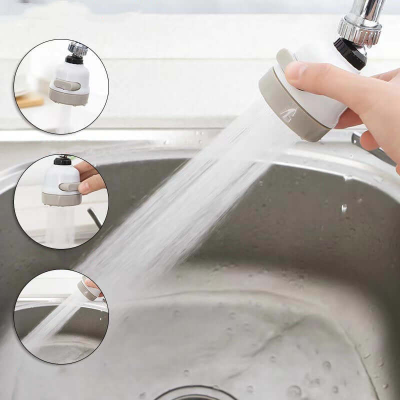 Grifo Ahorrador Purificador Agua 3 Modos Gira 360° Cromado