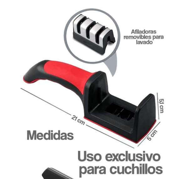 Promoción Afilador Cuchillo Ergonómico Acero Inoxidable - zaffary store