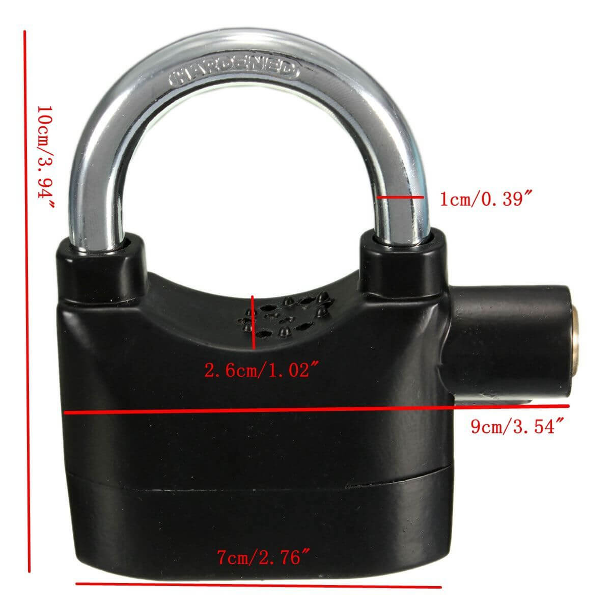 Promoción Candado Alarma Bicicletas Motos Puertas Alarm Lock Negro - zaffary store