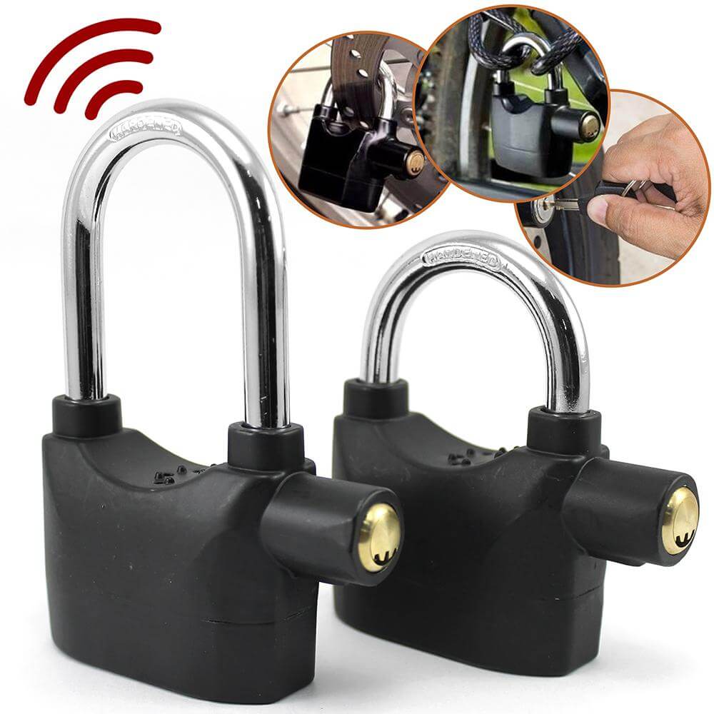 promoción Candado Alarma Bicicletas Motos Puertas Alarm Lock Negro - zaffary store