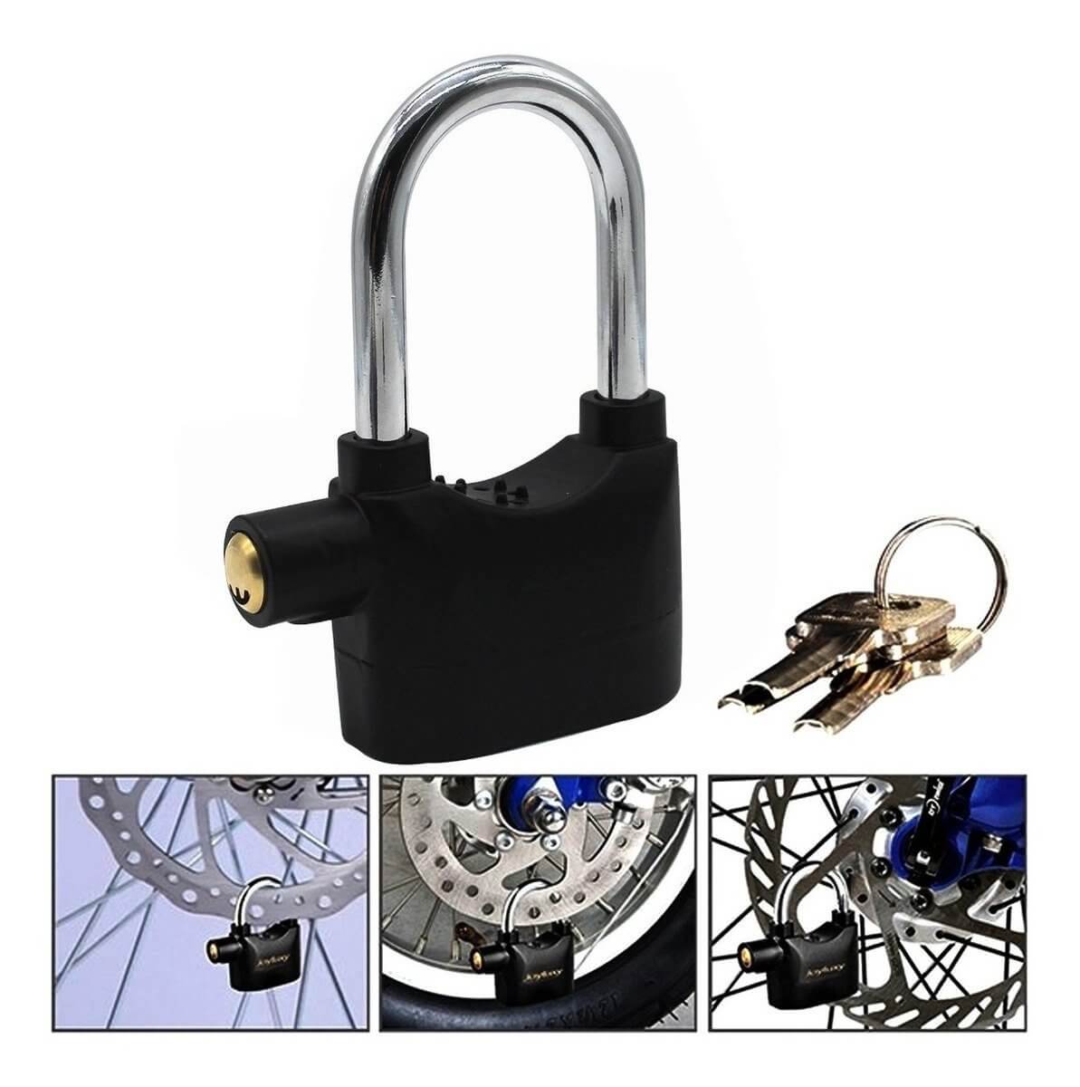 promoción Candado Alarma Bicicletas Motos Puertas Alarm Lock Negro - zaffary store