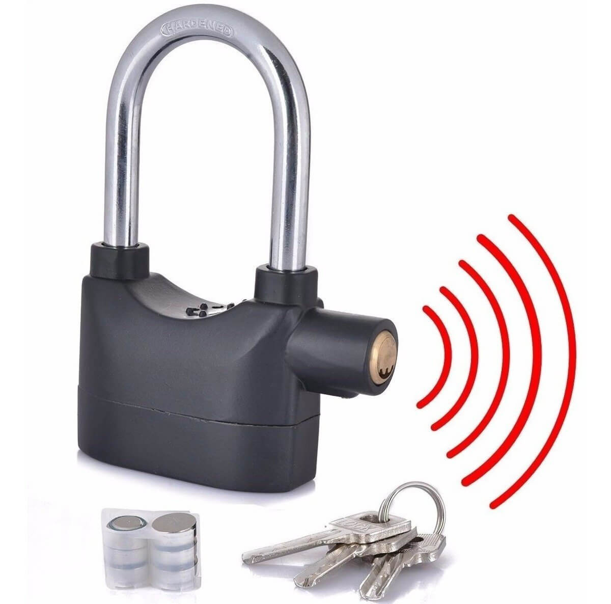 promoción Candado Alarma Bicicletas Motos Puertas Alarm Lock Negro - zaffary store