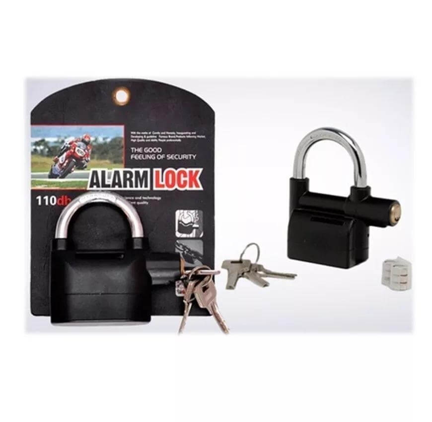 promoción Candado Alarma Bicicletas Motos Puertas Alarm Lock Negro - zaffary store