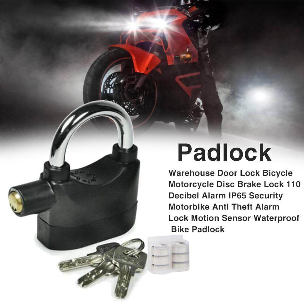 Promoción Candado Alarma Bicicletas Motos Puertas Alarm Lock Negro - zaffary store